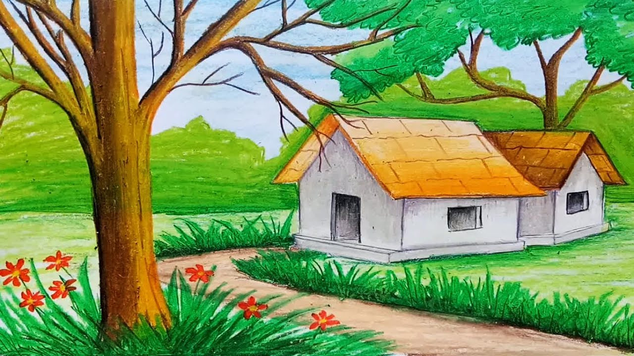 Best ideas about Easy Landscape Drawings
. Save or Pin How to draw landscape with oil pastel step by step very Now.