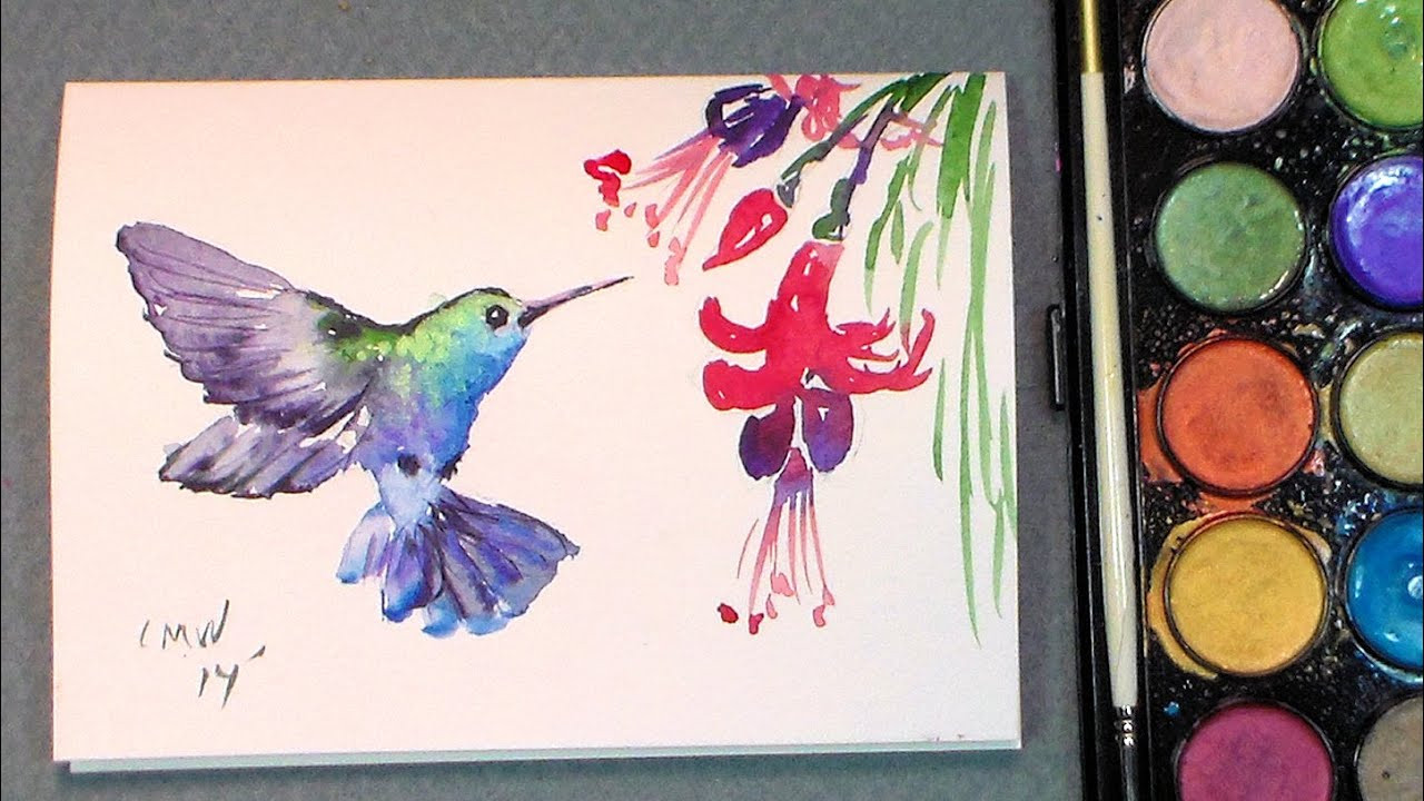 Best ideas about Easy Stuff To Paint
. Save or Pin Paint a quick hummingbird in watercolors quick & easy Now.