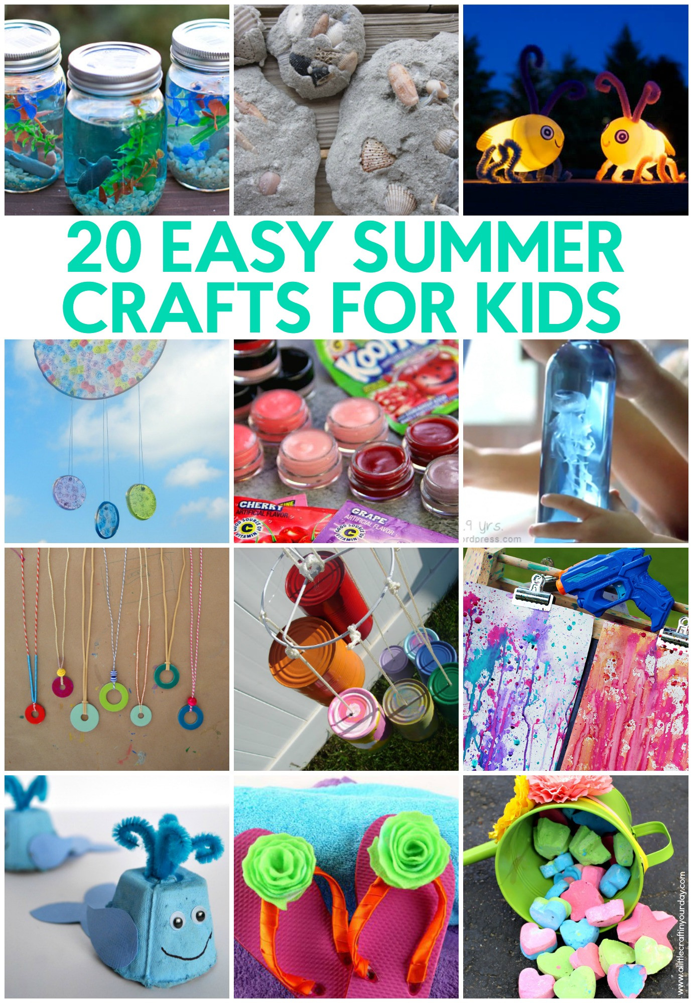 Best ideas about Easy Summer Crafts For Kids
. Save or Pin 20 Easy Summer Crafts for Kids A Little Craft In Your Day Now.