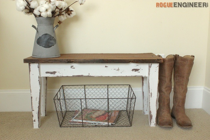 Best ideas about Entry Bench DIY
. Save or Pin Small Entry Bench Free DIY Plans  Rogue Engineer Now.