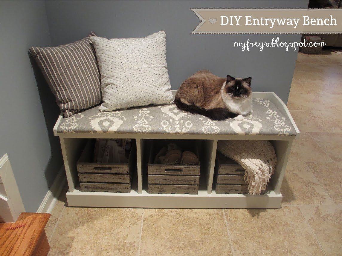 Best ideas about Entry Bench DIY
. Save or Pin Chad and Elana Frey DIY Entryway Bench Now.