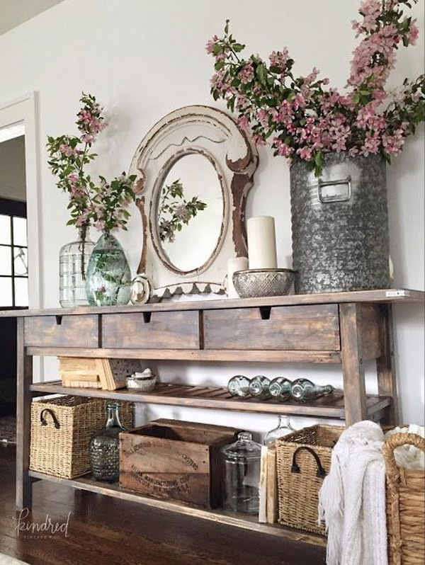 Best ideas about Entry Table Ideas
. Save or Pin Enchanting Farmhouse Entryway Decorations For Your Now.