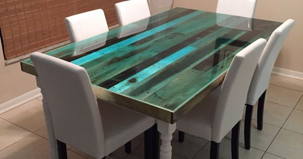 Best ideas about Epoxy Resin Table DIY
. Save or Pin I made it Reclaimed pallet table top finished with epoxy Now.