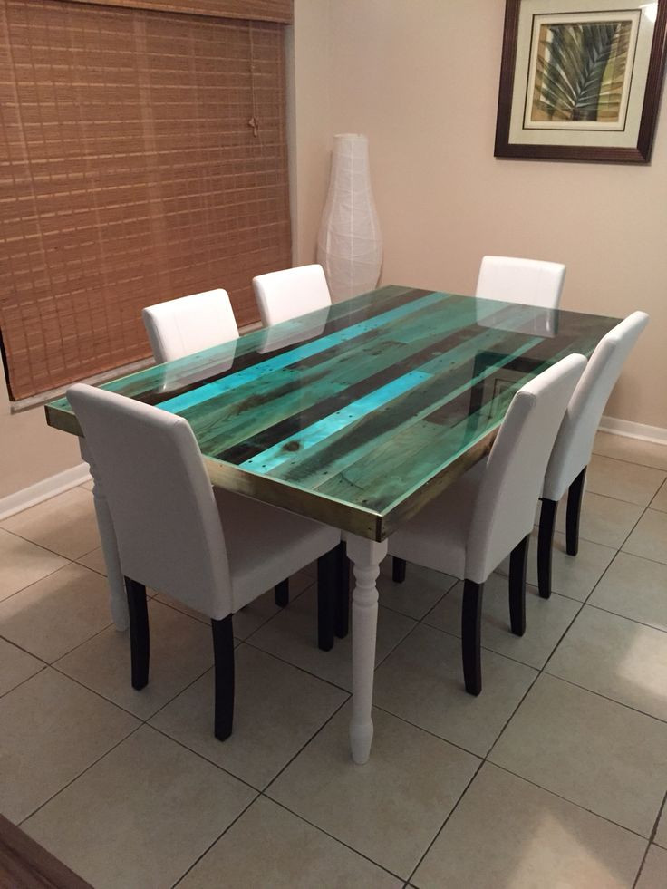 Best ideas about Epoxy Resin Table DIY
. Save or Pin I made it Reclaimed pallet table top finished with epoxy Now.