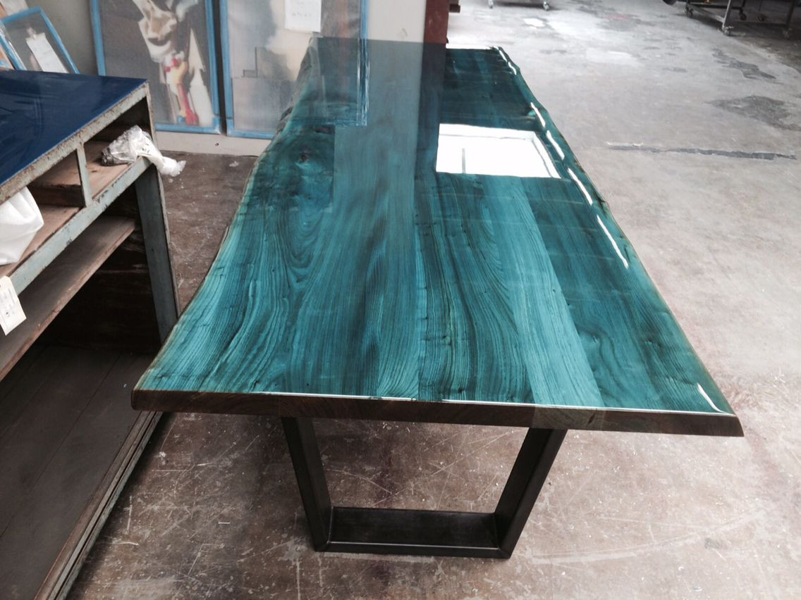 Best ideas about Epoxy Resin Table DIY
. Save or Pin Intense blue on elm tabletop Designed and produced by Now.