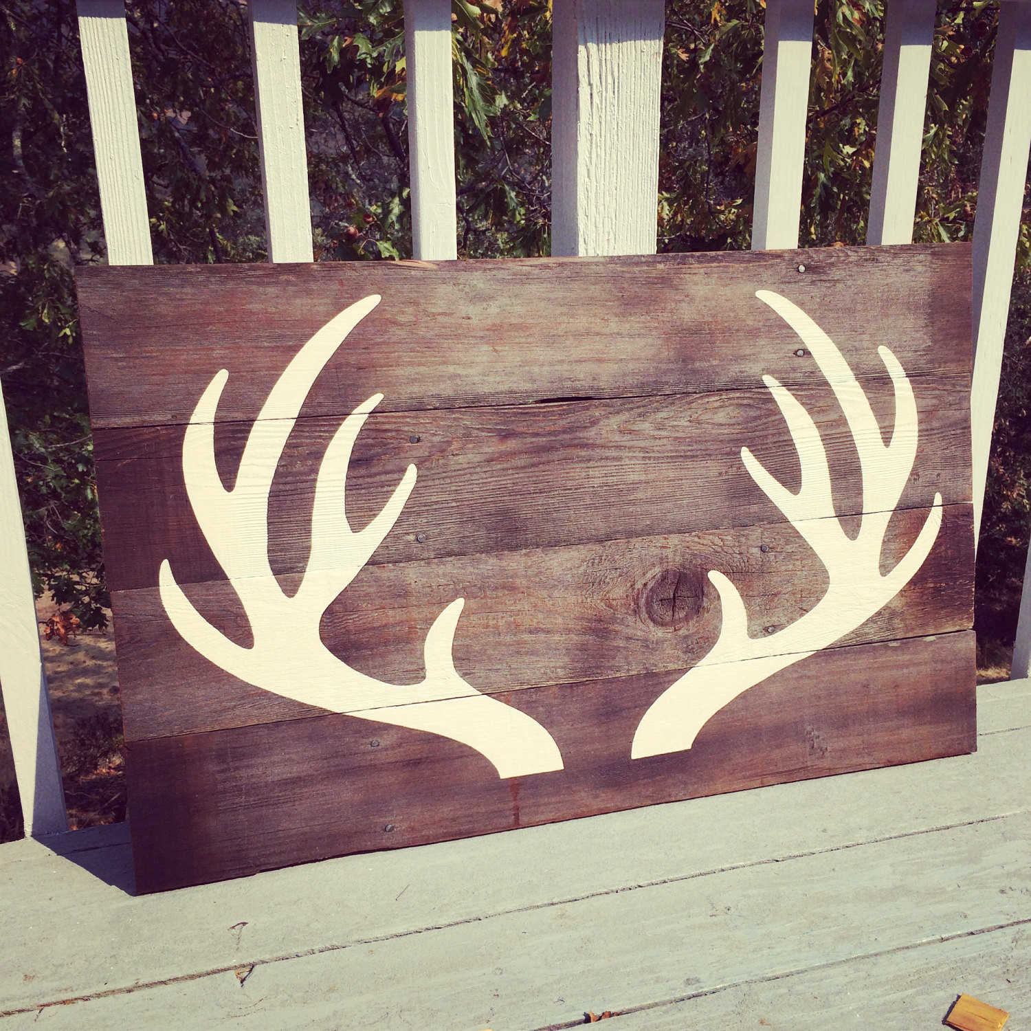 Best ideas about Etsy Wall Art
. Save or Pin Reclaimed wood antler wall art by partyof9 on Etsy Now.