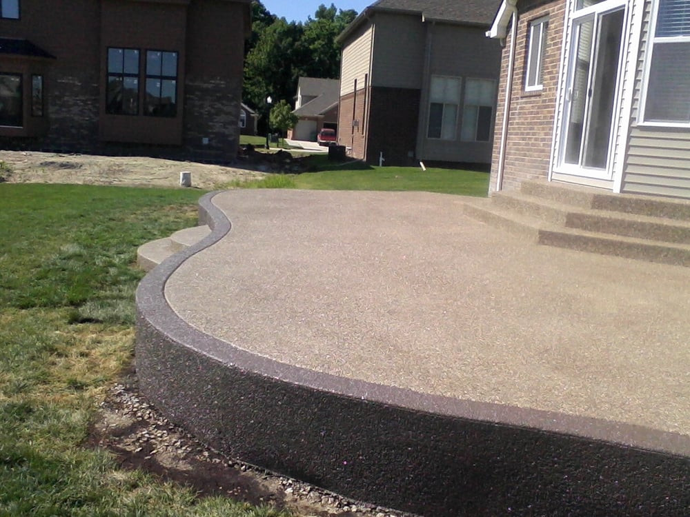 Best ideas about Exposed Aggregate Patio
. Save or Pin Raised exposed aggregate patio with accent border Now.