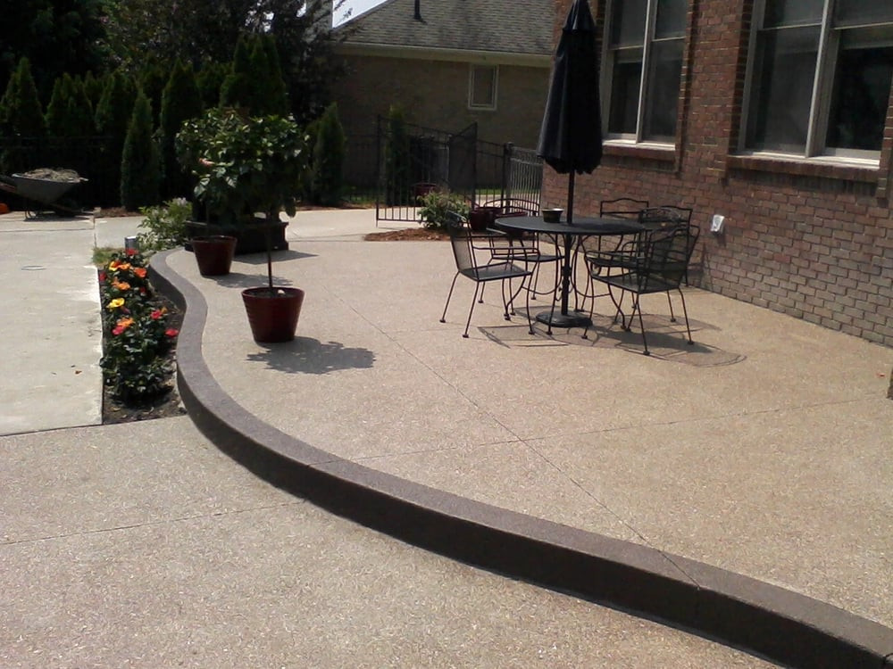 Best ideas about Exposed Aggregate Patio
. Save or Pin Raised Exposed Aggregate concrete patio with accent Now.