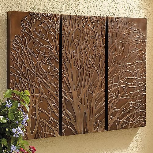 Best ideas about Exterior Wall Art
. Save or Pin Tree Triptych Outdoor Wall Art Traditional Artwork Now.
