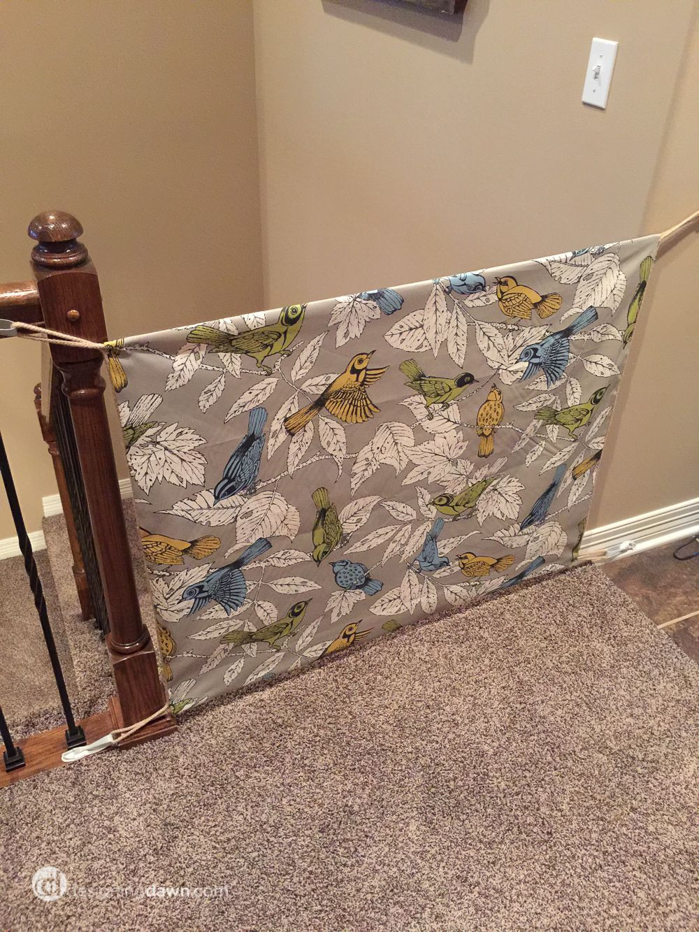 Best ideas about Fabric Baby Gate
. Save or Pin Twin Tuesday DIY Fabric Gate Now.