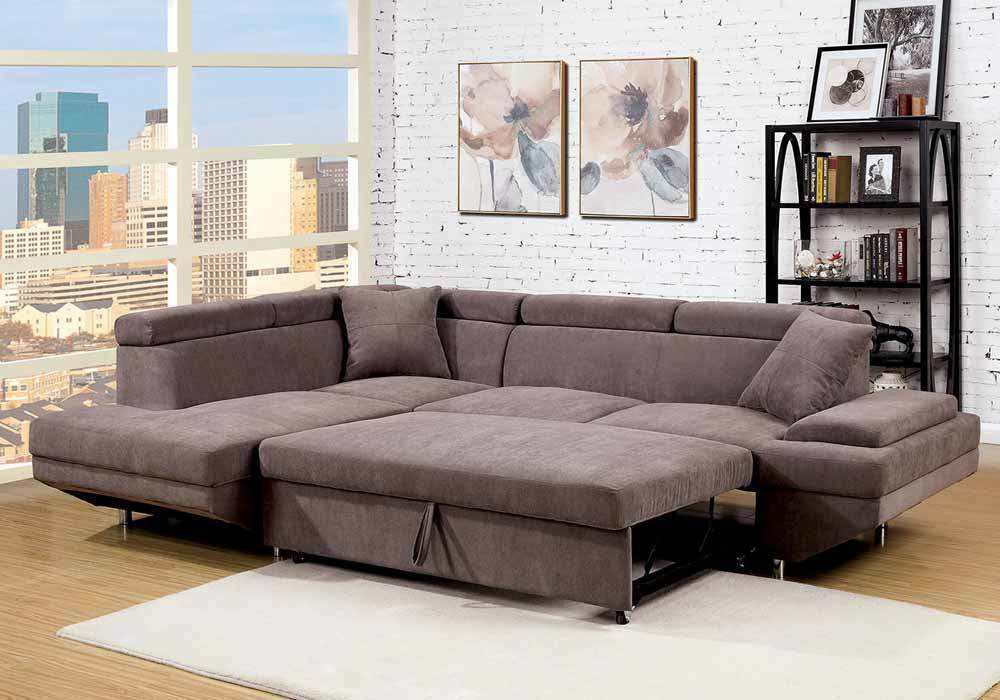 Best ideas about Fabric Sectional Sleeper Sofa
. Save or Pin Versatile Sectional Sofa Flannelette Fabric Brown Pull Out Now.
