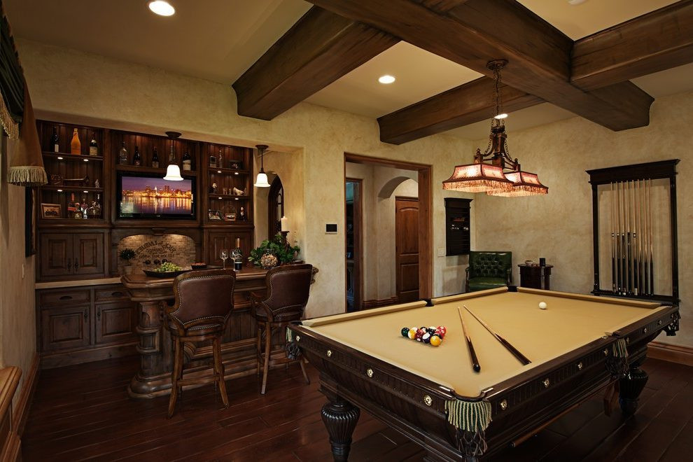 Best ideas about Family Room Bar
. Save or Pin cool pool tables family room mediterranean with wet bar Now.