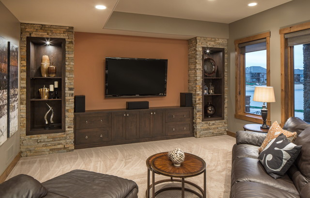 Best ideas about Family Room Cabinets
. Save or Pin Rustic Chic Lakehouse Transitional Family Room omaha Now.