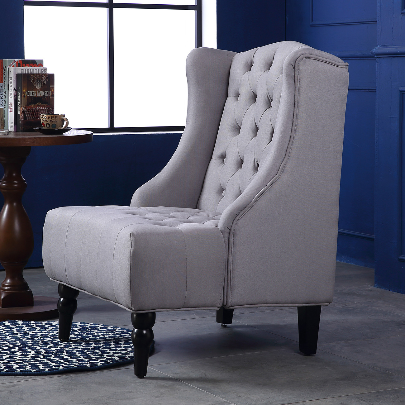 Best ideas about Family Room Chairs
. Save or Pin Wingback Accent Chair Tall High back Living Room Tufted Now.