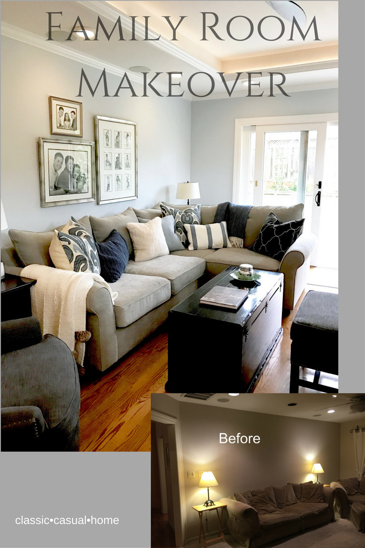 Best ideas about Family Room Makeovers
. Save or Pin classic • casual • home Blue and Gray Family Room Makeover Now.