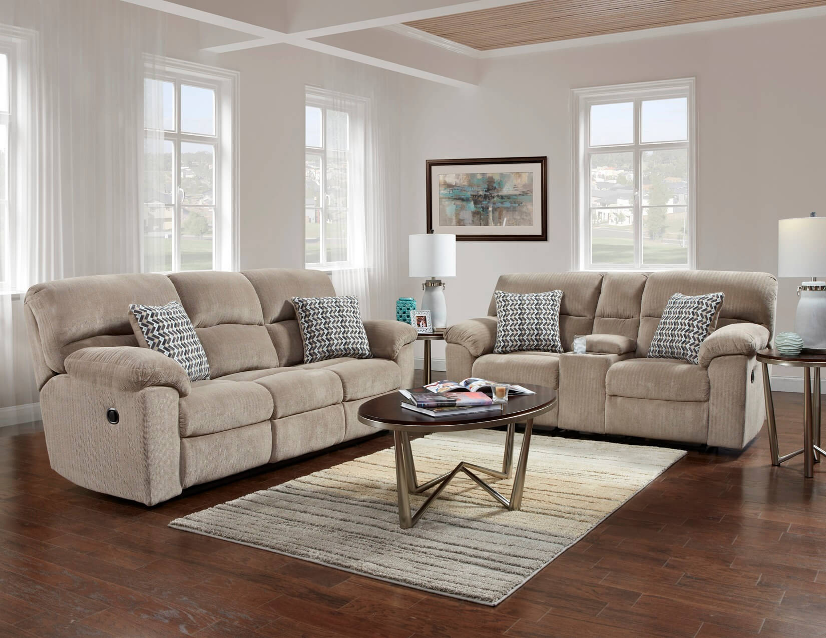 Best ideas about Family Room Sofa
. Save or Pin Chevron Seal Reclining Sofa and Loveseat Now.