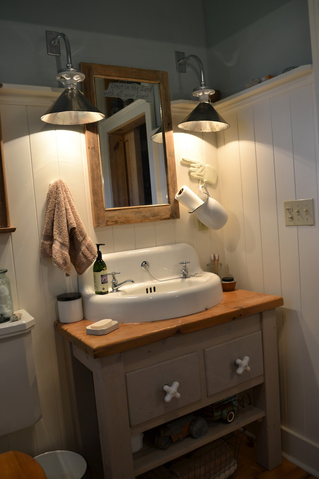 Best ideas about Farmhouse Bathroom Sink
. Save or Pin The 1829 Farmhouse farmhouse tour bathroom Now.