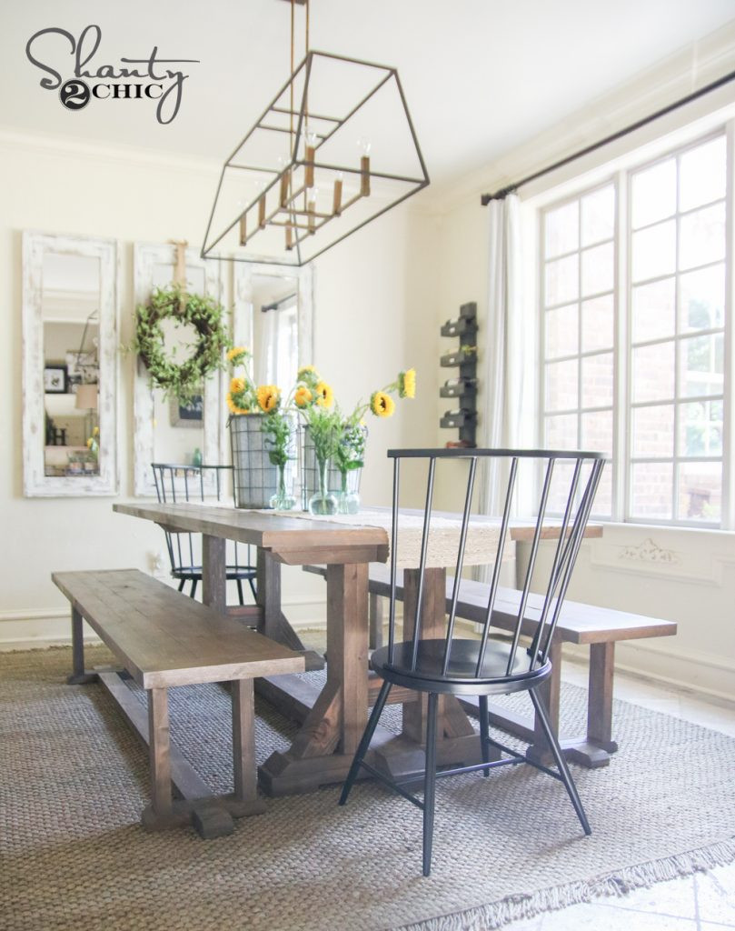 Best ideas about Farmhouse Dining Table
. Save or Pin DIY Pottery Barn Inspired Dining Table for $100 Shanty 2 Now.
