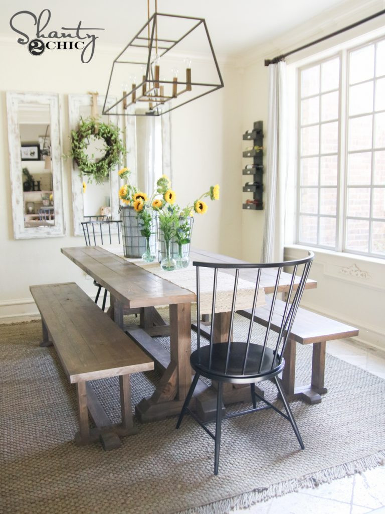 Best ideas about Farmhouse Dining Table
. Save or Pin DIY Farmhouse Dining Bench Plans and Tutorial Shanty 2 Chic Now.