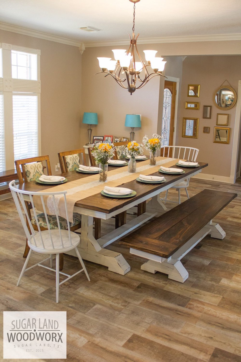 Best ideas about Farmhouse Dining Table
. Save or Pin Trestle Farmhouse Dining Table with Matching Bench Now.