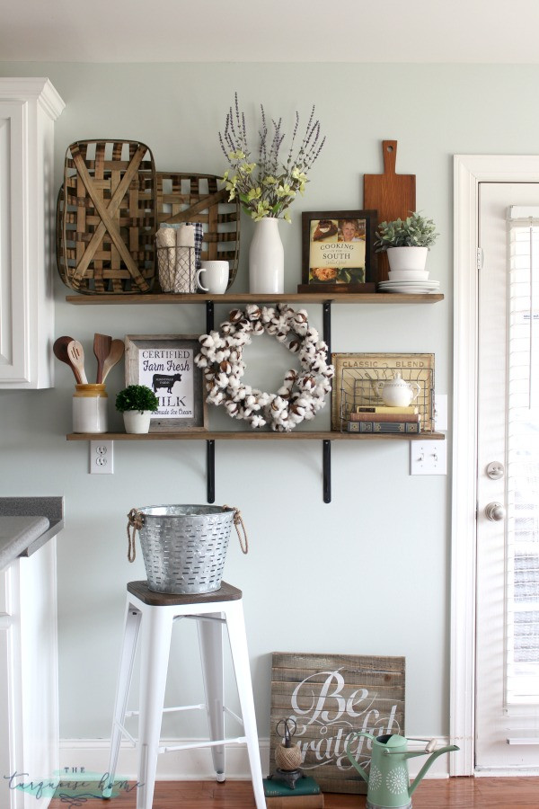 Best ideas about Farmhouse Kitchen Decor
. Save or Pin Decorating Shelves in a Farmhouse Kitchen Now.