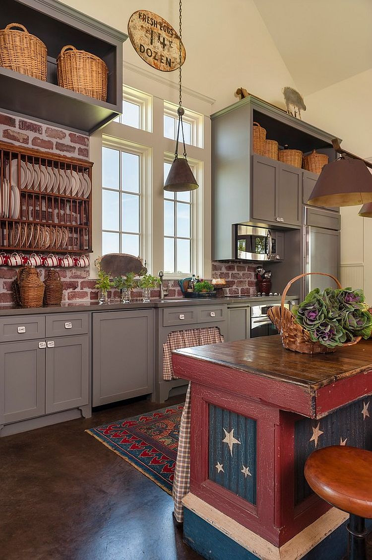 Best ideas about Farmhouse Kitchen Decor
. Save or Pin 50 Trendy and Timeless Kitchens with Beautiful Brick Walls Now.