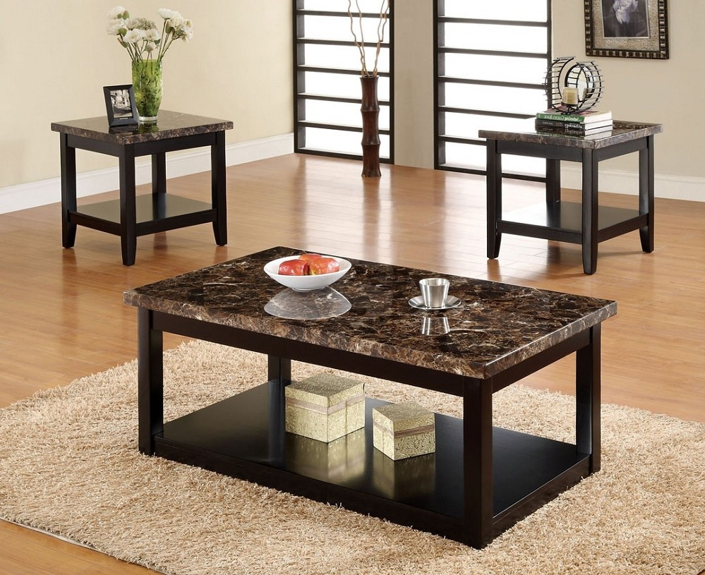 Best ideas about Faux Marble Coffee Table
. Save or Pin 3pc Lawndale Faux Marble Top Solid Wood Black Finish Now.