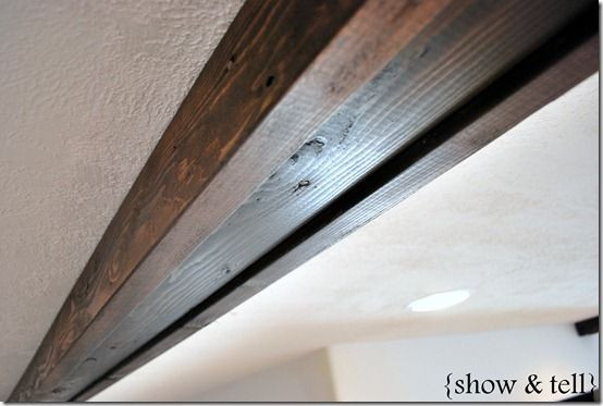 Best ideas about Faux Wood Beams DIY
. Save or Pin faux beams with 2x4 s by Show & Tell Now.