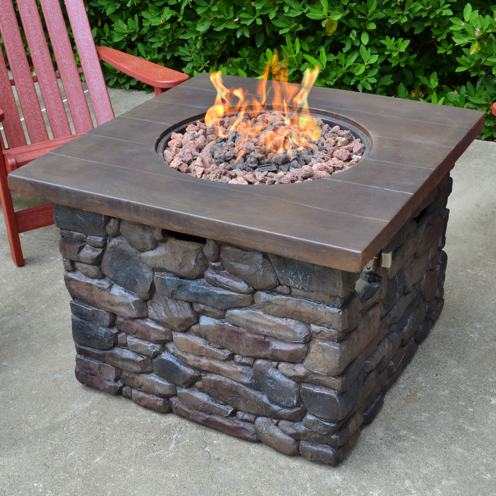 Best ideas about Fire Pit Table Propane
. Save or Pin Tortuga Outdoor Yosemite Faux Wood Stone Propane Fire Pit Now.