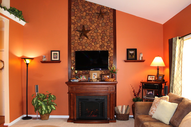 Best ideas about Fireplace Accent Wall
. Save or Pin Fireplace Accent Wall in Faux River Rock Transitional Now.