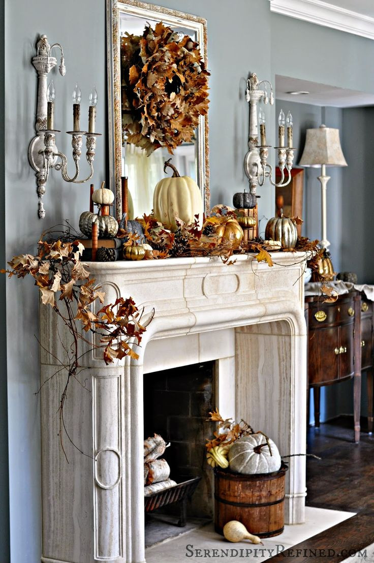 Best ideas about Fireplace Decor Ideas
. Save or Pin Fireplace Mantel Decor Ideas for Decorating for Thanksgiving Now.