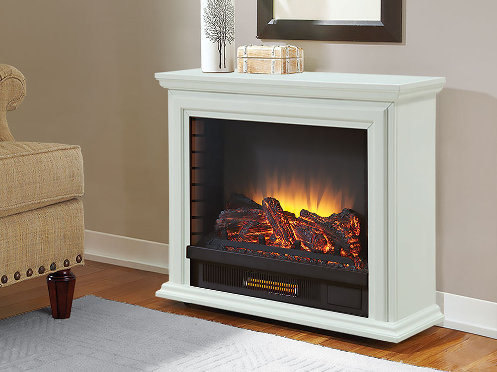 Best ideas about Fireplace Electric Heater
. Save or Pin Sheridan Infrared Rolling Electric Fireplace White Now.