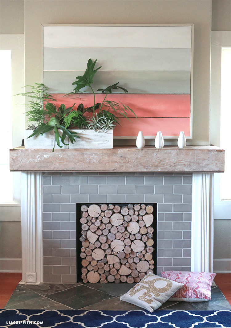 Best ideas about Fireplace Ideas DIY
. Save or Pin DIY Birch Wood Fireplace Cover Lia Griffith Now.