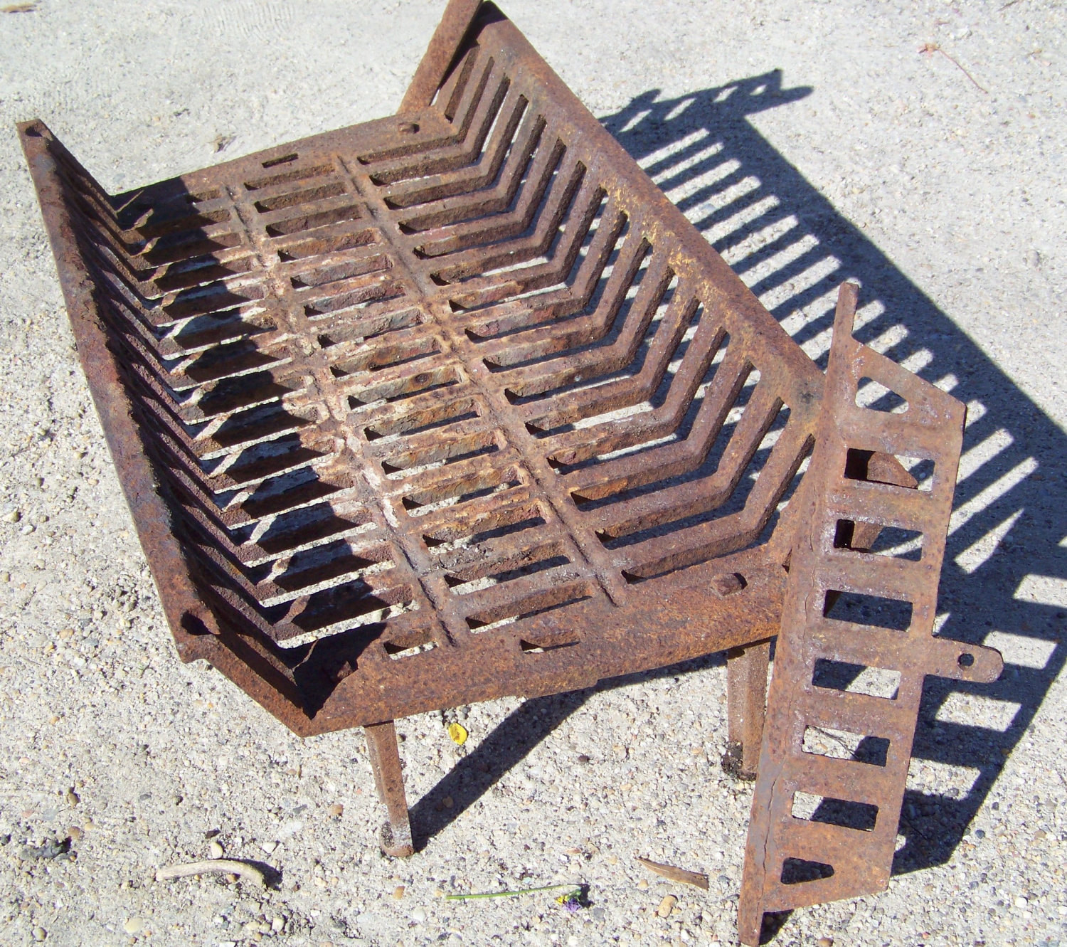 Best ideas about Fireplace Log Grate
. Save or Pin Vintage Industrial Chic Iron Fireplace Log Grate Rusty Patina Now.