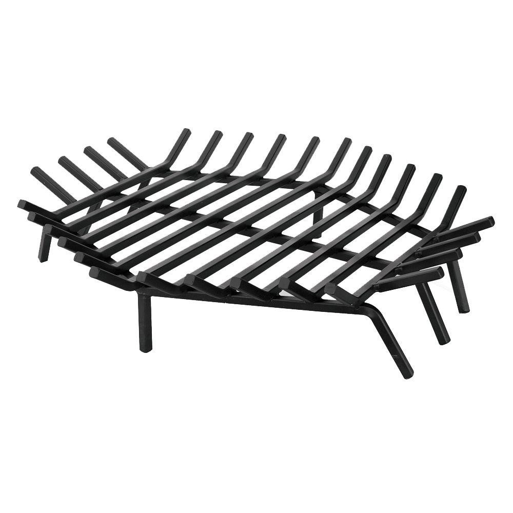 Best ideas about Fireplace Log Grate
. Save or Pin UniFlame 30 in x 30 in Black Hexagon Shape Bar Fireplace Now.