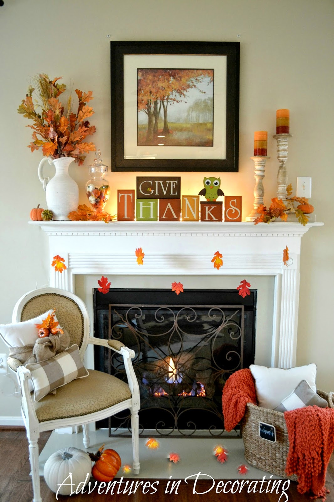 Best ideas about Fireplace Mantel Decor
. Save or Pin Adventures in Decorating Our Simple Fall Mantel Now.