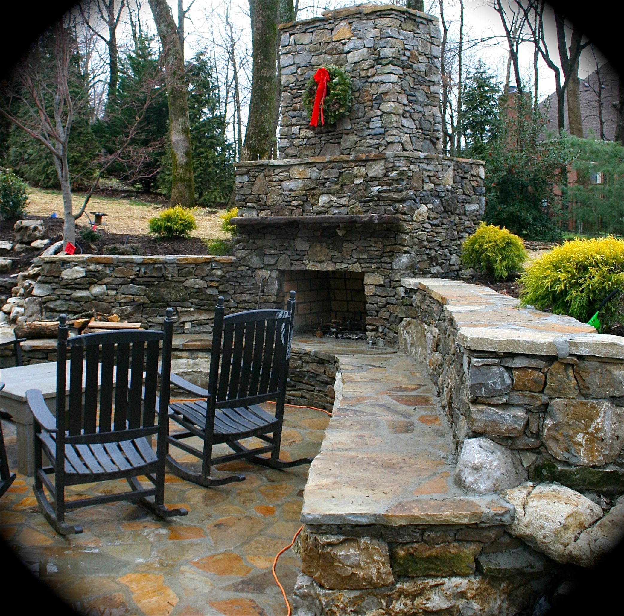 Best ideas about Fireplace Stone And Patio
. Save or Pin Fireplace seating wall and stone patio Now.