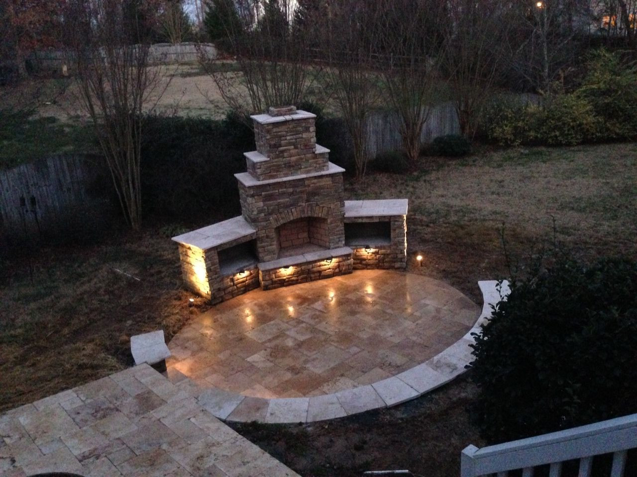 Best ideas about Fireplace Stone And Patio
. Save or Pin Stack stone outdoor fireplace and sitting walls with Now.