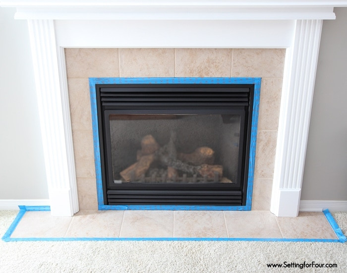 Best ideas about Fireplace Tile Surround
. Save or Pin How to Paint Tile Easy Fireplace Paint Makeover Now.