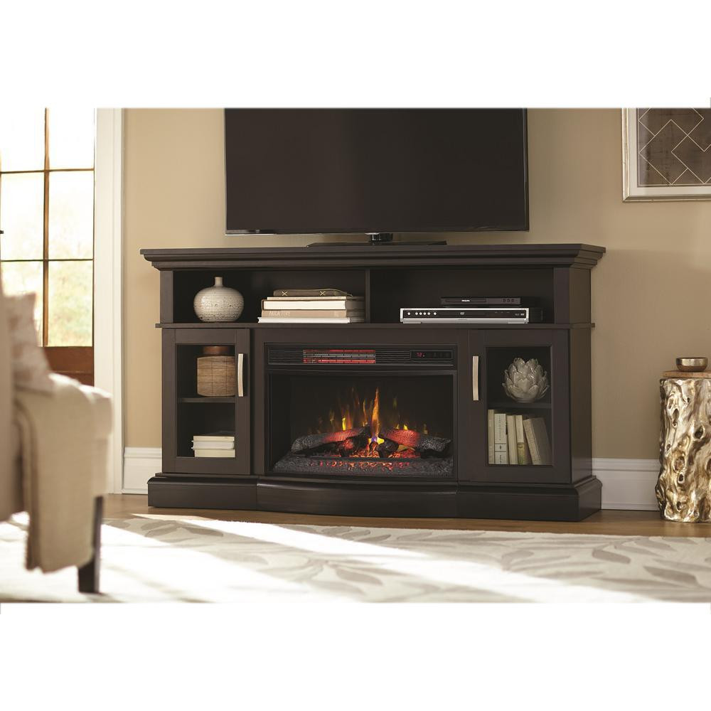 Best ideas about Fireplace Tv Stand Black
. Save or Pin Home Decorators Collection Hawkings Point 59 5 in Rustic Now.