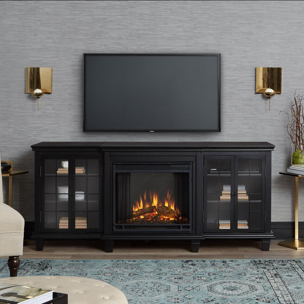 Best ideas about Fireplace Tv Stand Black
. Save or Pin Real Flame Marlowe 70 in Freestanding Electric Fireplace Now.