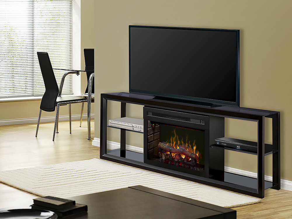 Best ideas about Fireplace Tv Stand Black
. Save or Pin Novara Electric Fireplace TV Stand in Black w Logs Now.