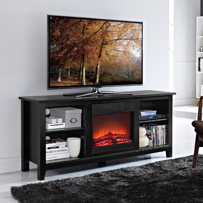 Best ideas about Fireplace Tv Stand Black
. Save or Pin Essentials Black Fireplace TV Stand Now.