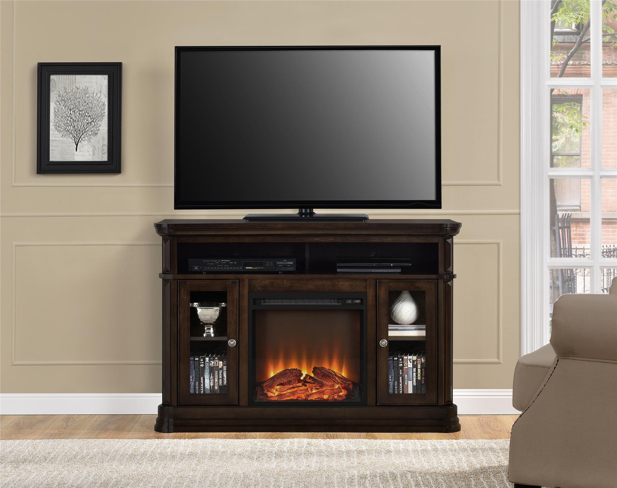 Best ideas about Fireplace Tv Stand Combo
. Save or Pin Dorel Home Furnishings Brooklyn Fireplace TV Stand Now.