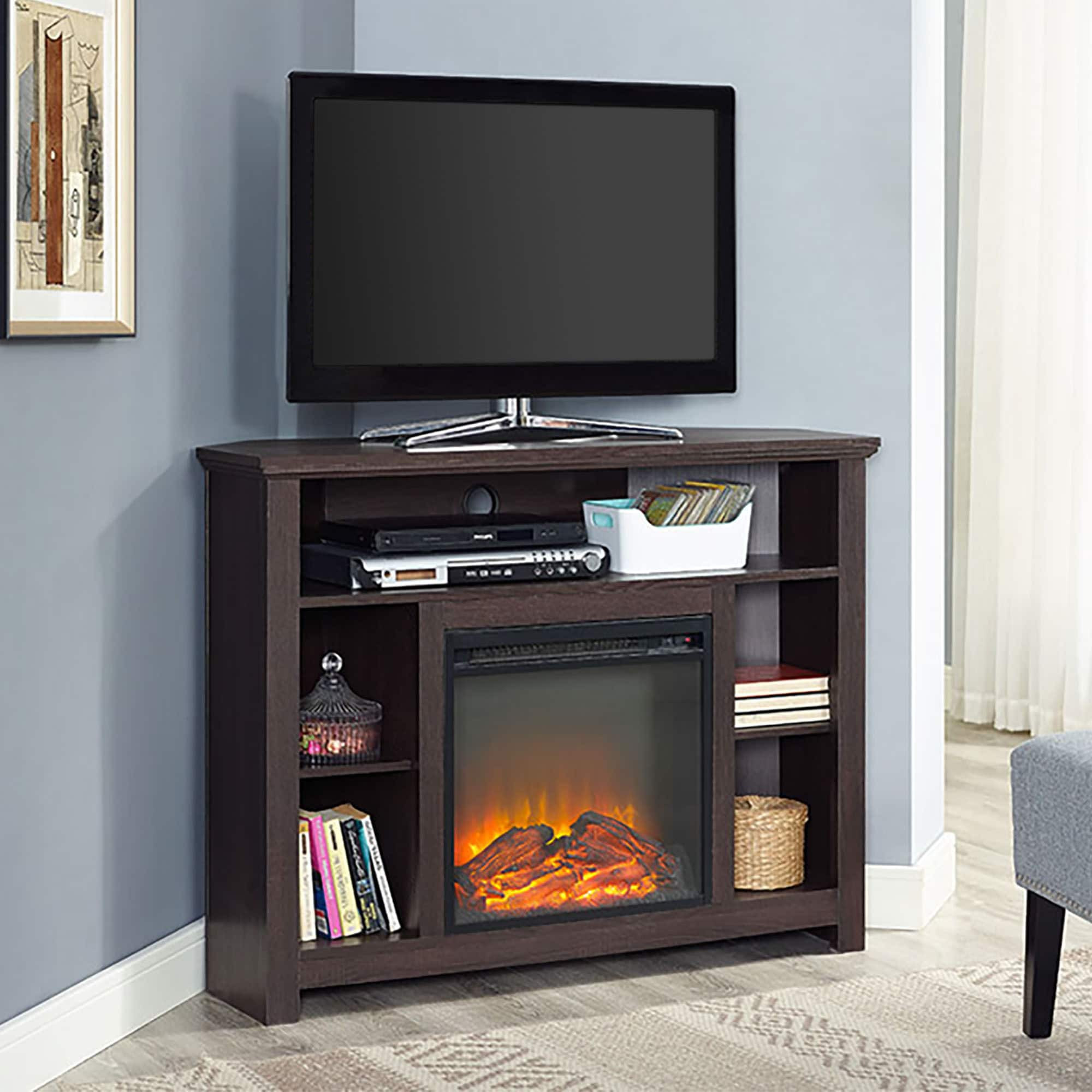Best ideas about Fireplace Tv Stand Walmart
. Save or Pin WE Furniture 44 inch Wood Corner Highboy Fireplace TV Now.