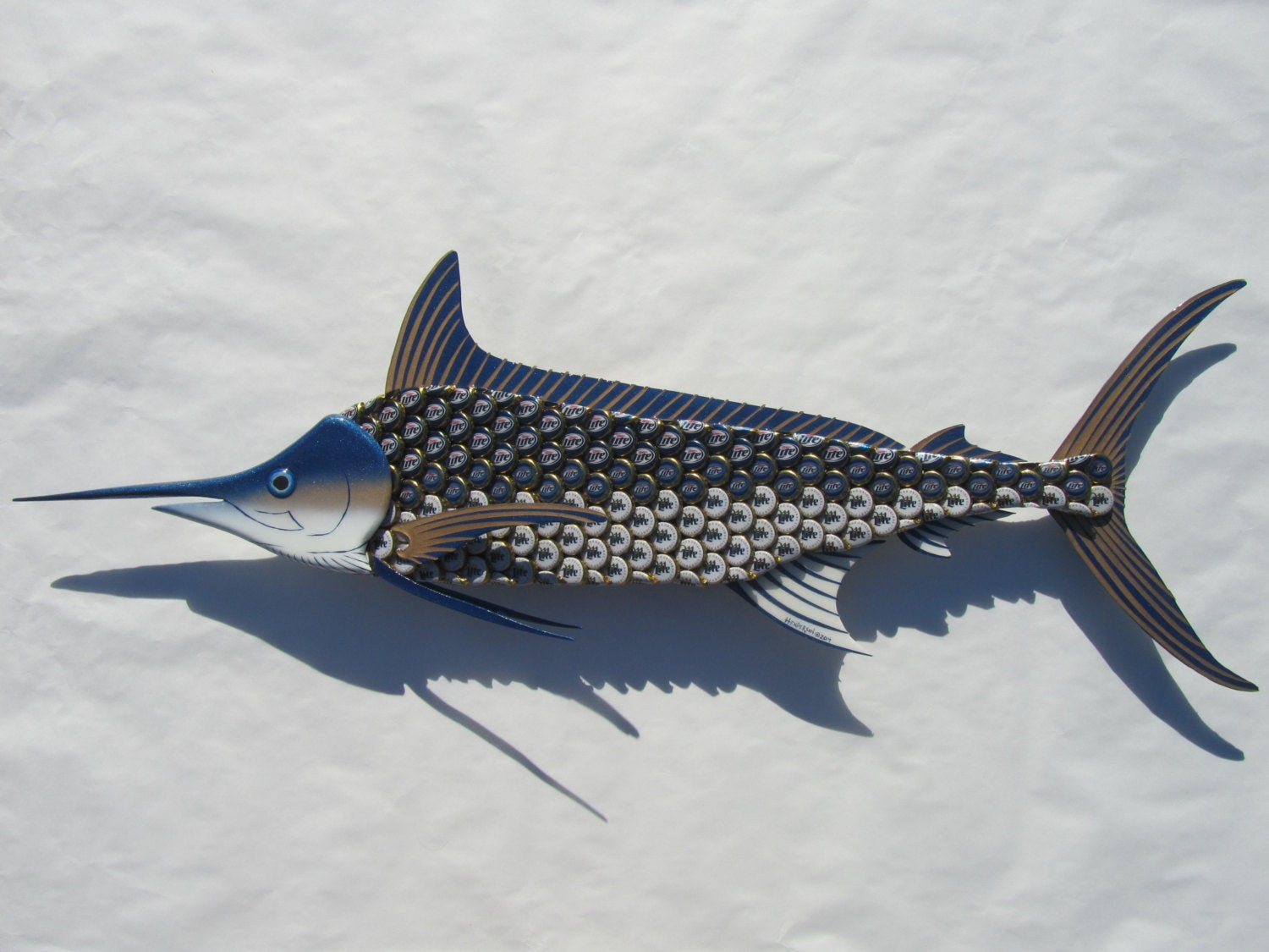 Best ideas about Fish Wall Art
. Save or Pin Metal Fish Wall Art Blue Marlin Fish Bottlecap Art Now.