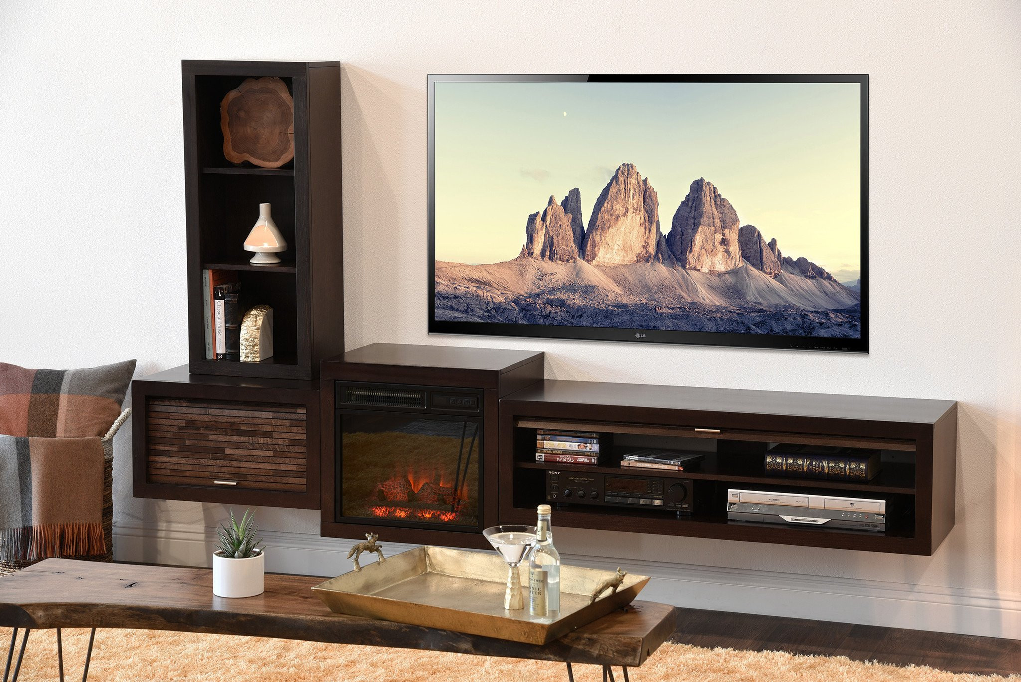 Best ideas about Floating Tv Cabinet
. Save or Pin Floating Entertainment Stand ECO GEO Espresso 2PC Now.