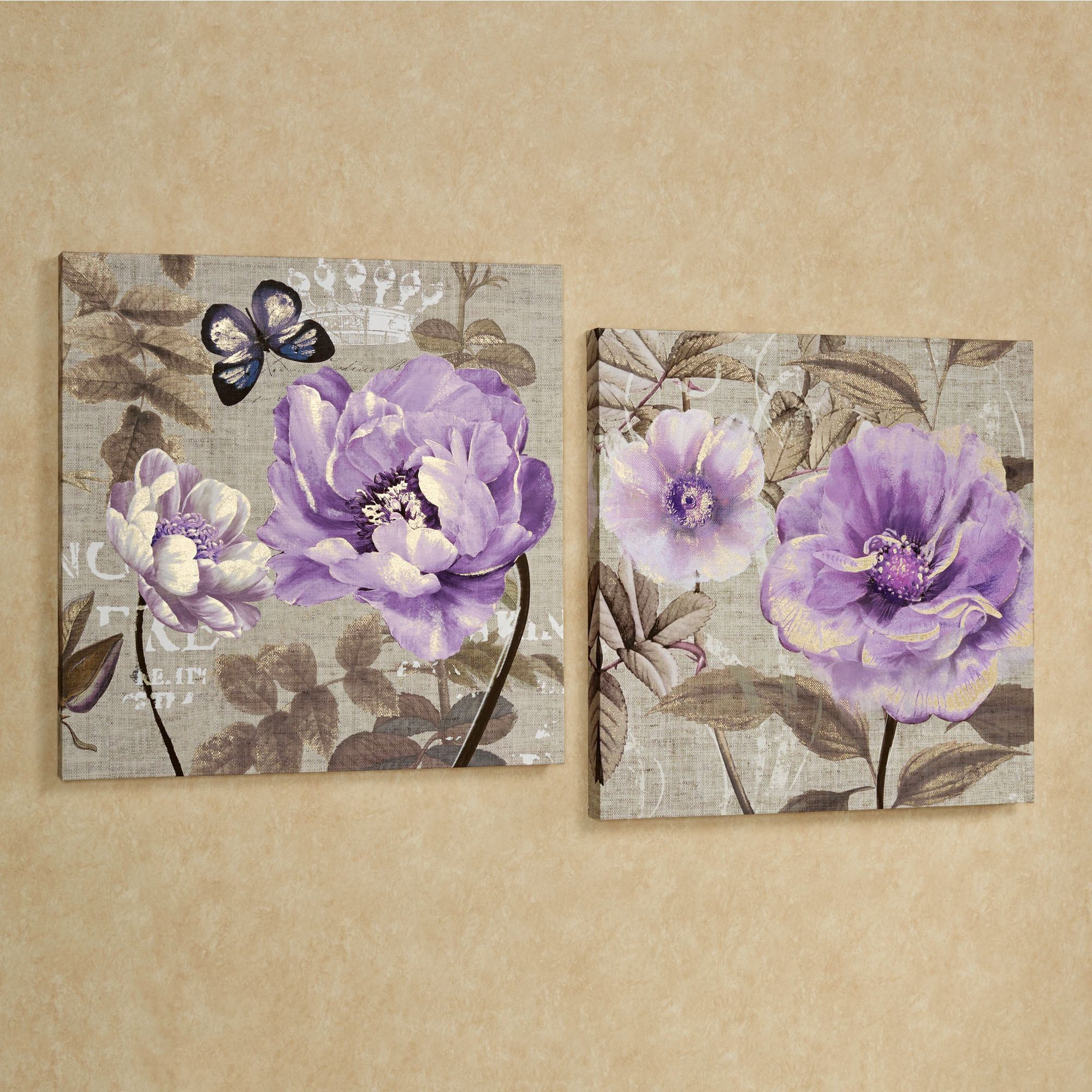 Best ideas about Flower Wall Art
. Save or Pin Floral Delight Purple Flower Canvas Wall Art Set Now.