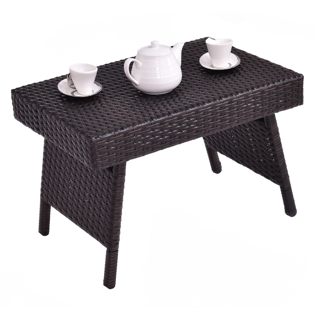 Best ideas about Foldable Coffee Table
. Save or Pin Vintage Mix Brown Patio Folding Rattan Side Coffee Table Now.