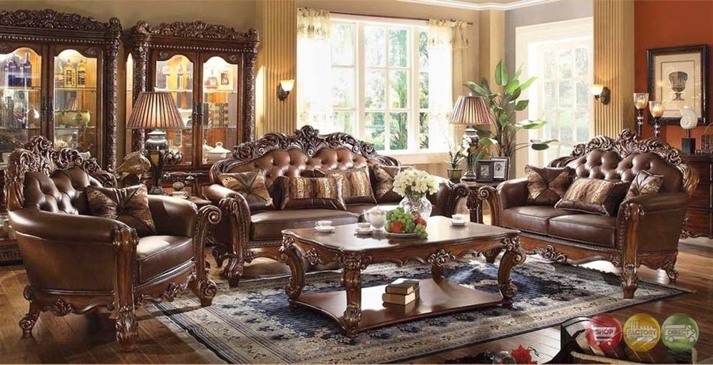 Best ideas about Formal Living Room
. Save or Pin Vendome Traditional Brown 4pc Formal Living Room Set Sofa Now.